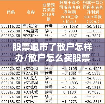 股票退市了散户怎样办/散户怎么买股票