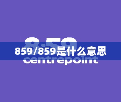 859/859是什么意思 859/859是什么意思
