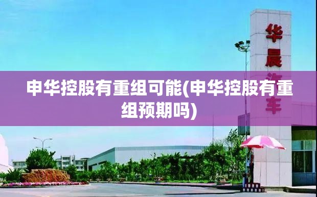 申华控股有重组可能(申华控股有重组预期吗)