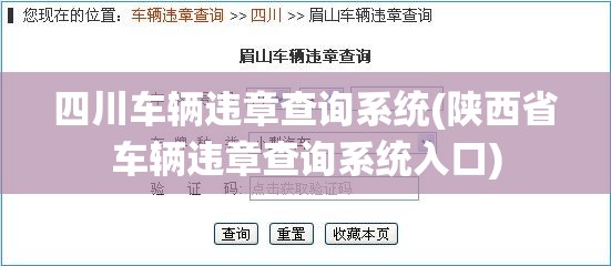 四川车辆违章查询系统(陕西省车辆违章查询系统入口)