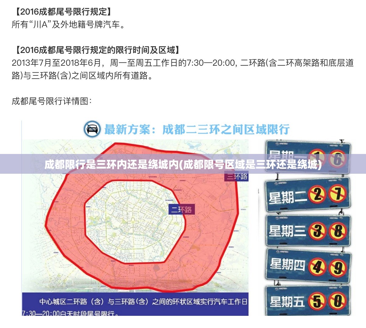 成都限行是三环内还是绕城内(成都限号区域是三环还是绕城)