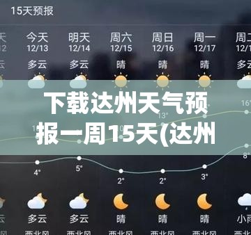 下载达州天气预报一周15天(达州天气预报15天当地天气查询表)