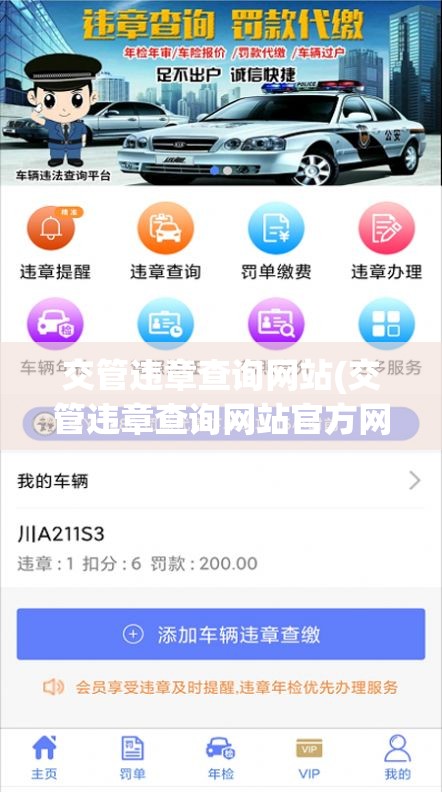 交管违章查询网站(交管违章查询网站官方网站)