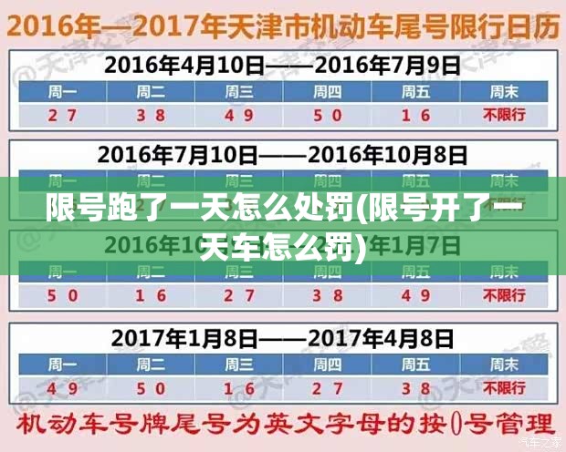 限号跑了一天怎么处罚(限号开了一天车怎么罚)