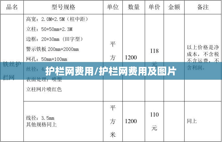护栏网费用/护栏网费用及图片
