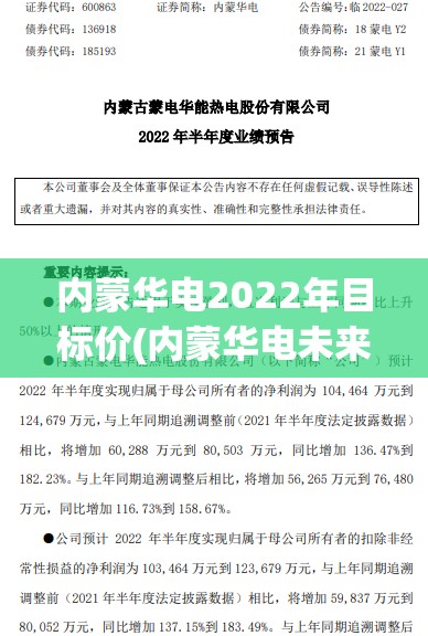 内蒙华电2022年目标价(内蒙华电未来增长潜力如何)