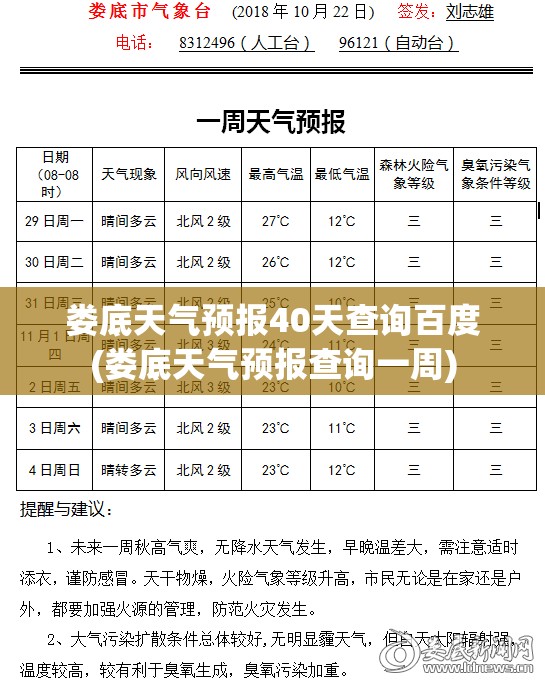 娄底天气预报40天查询百度(娄底天气预报查询一周)