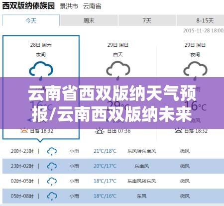 云南省西双版纳天气预报/云南西双版纳未来15天天气