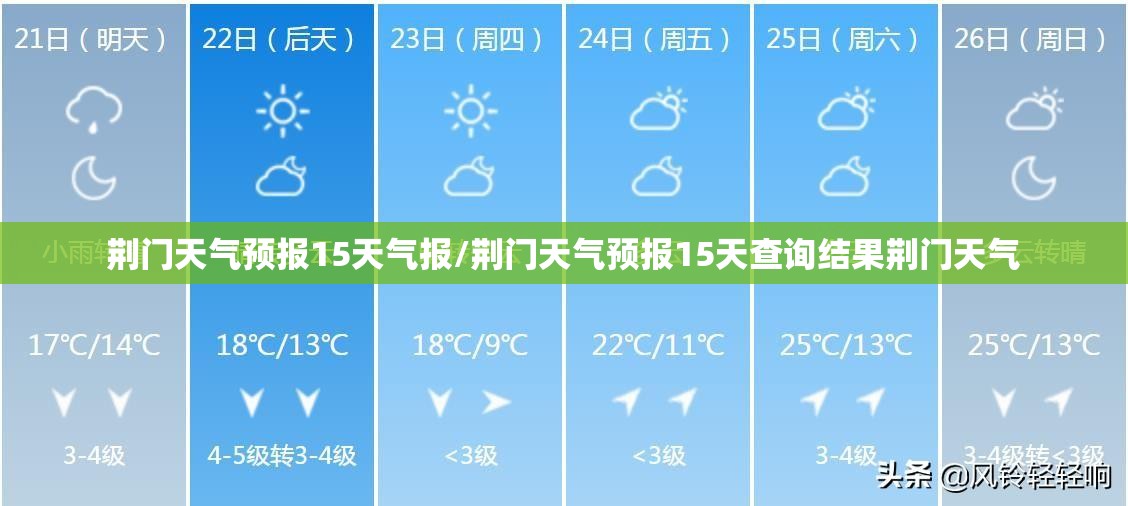 荆门天气预报15天气报/荆门天气预报15天查询结果荆门天气