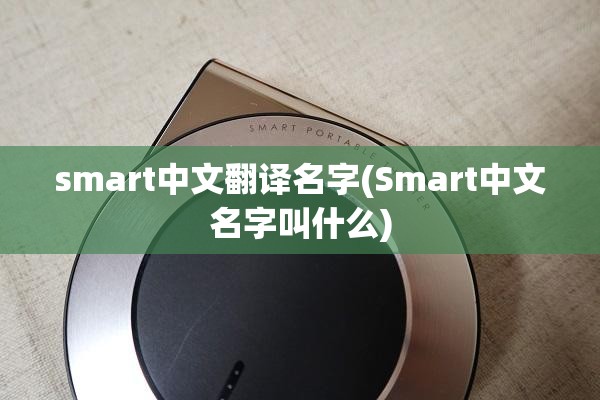 smart中文翻译名字(Smart中文名字叫什么) smart中文翻译名字(Smart中文名字叫什么)