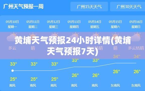 黄埔天气预报24小时详情(黄埔天气预报7天)