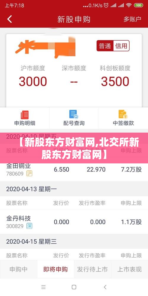 【新股东方财富网,北交所新股东方财富网】